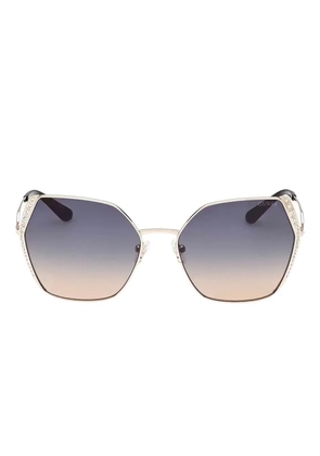 GUESS EYEWEAR geometric-frame sunglasses - Gold