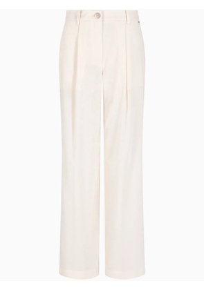 Armani Exchange wide-leg trousers - White