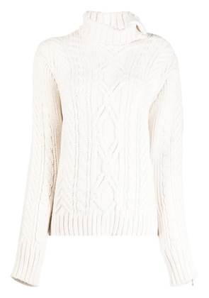 Monse cable-knit zip-detail jumper - Neutrals