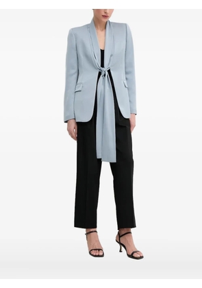 Sandro Ferrone tie-front flap-pocket blazer - Grey