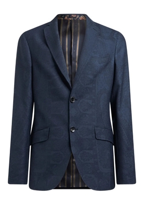 ETRO paisley-print wool blazer - Blue
