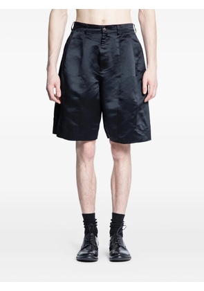 Black Comme Des Garçons pleated satin-effect tailored shorts