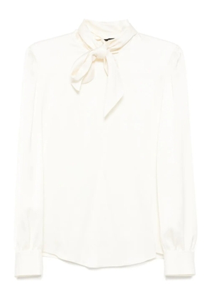 TOM FORD satin bow-detail blouse - Neutrals
