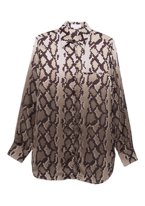 Stella McCartney snake-print shirt - Brown