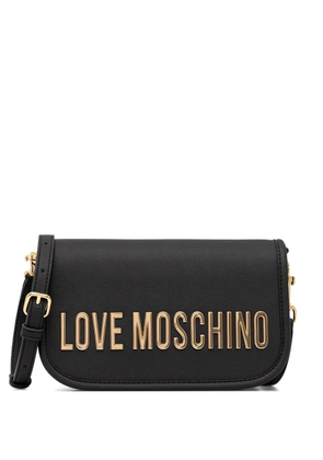 Love Moschino logo-plaque shoulder bag - Black