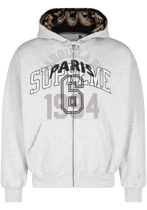Supreme x MM6 Maison Margiela logo-print hoodie - Grey