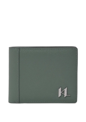 Karl Lagerfeld monogram leather wallet - Green
