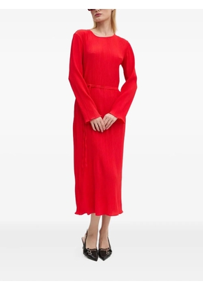 NEVER FULLY DRESSED long-sleeve midi dress - Red