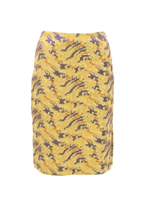 Dries Van Noten Pre-Owned graphic-print pencil skirt - Yellow