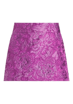 Dolce & Gabbana DNA jacquard mini skirt - Purple