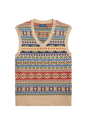 Polo Ralph Lauren Fair Isle V-neck vest - Neutrals