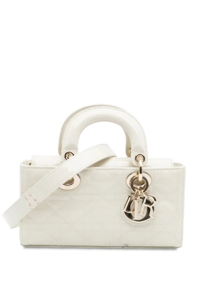 Christian Dior Pre-Owned 2020-2025 Small Patent Cannage Lady D Joy satchel - White
