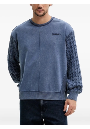 Desigual cable-knit sweatshirt - Blue