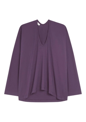 DRIES VAN NOTEN V-neck long-sleeve tee - Purple