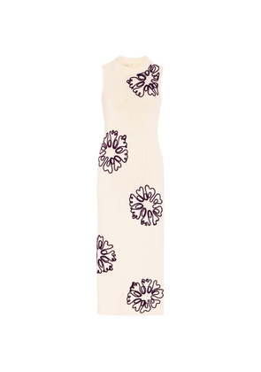 Marie Oliver Patricia floral midi dress - Neutrals