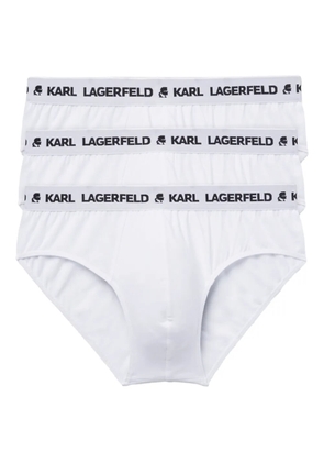 Karl Lagerfeld logo-print briefs (pack of three) - White