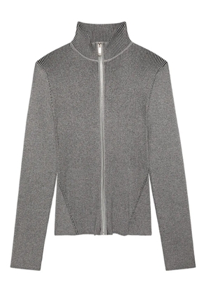 Calvin Klein Jeans zip-up ribbed cardigan - Grey