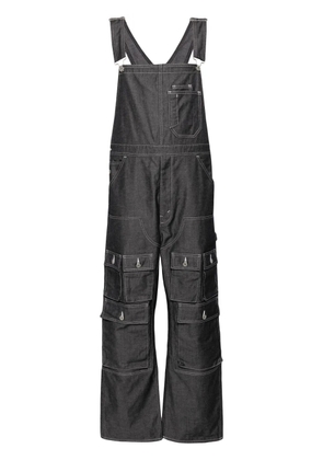 Junya Watanabe MAN cargo-pockets denim overalls - Blue