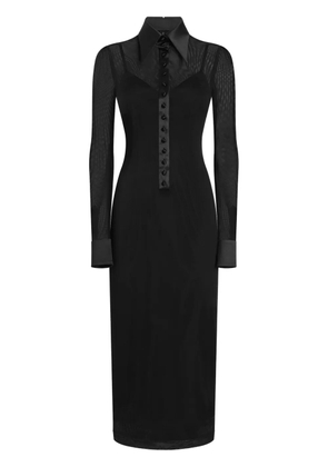 Dolce & Gabbana satin-detail tulle dress - Black