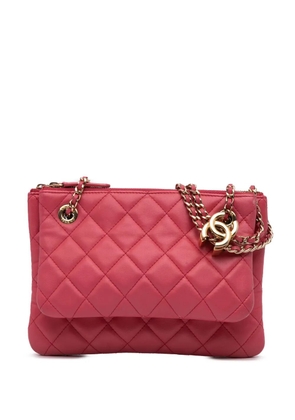 CHANEL Pre-Owned 2019 Quilted Lambskin Double Case with Chain shoulder bag - Pink
