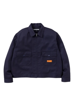 Neighborhood flap-pocket zip-front shirt jacket - Blue