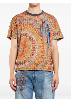 KHOKI patchwork-print T-shirt - Orange