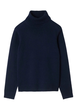 SANDRO ribbed turtleneck sweater - Blue