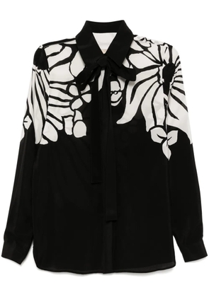 Elie Saab printed silk shirt - Black