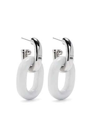 Rabanne XL Link earrings - White