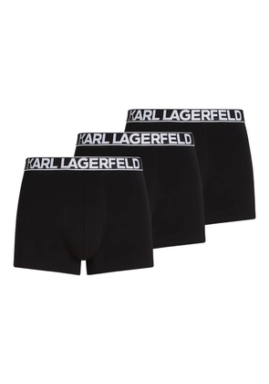 Karl Lagerfeld logo-waistband boxer (pack of three) - Black