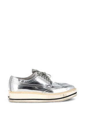 Prada Pre-Owned wingtip platform sneakers - Silver