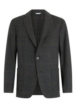 Boglioli check-pattern two-button blazer - Grey