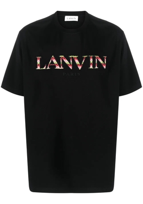 Lanvin Curb logo-embroidered cotton T-shirt - Black