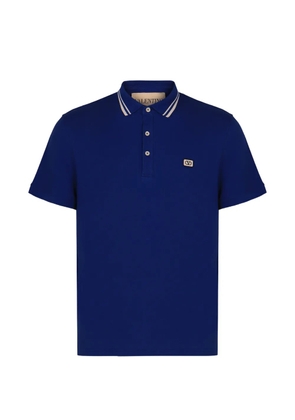 Valentino Garavani logo-embroidered polo shirt - Blue