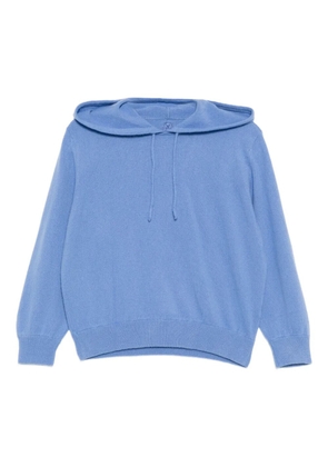 Teddy Cashmere logo-embroidered hoodie - Blue