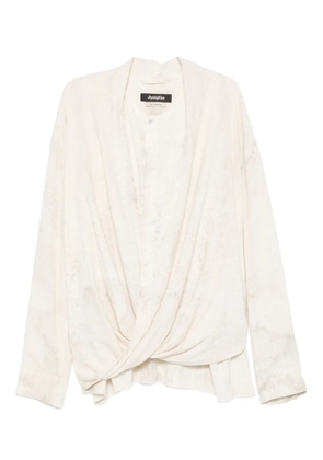 JiyongKim draped shirt - Neutrals
