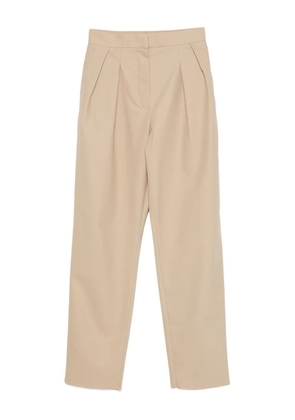 Max Mara Dede pleated raw-edge trousers - Neutrals