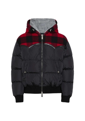 DSQUARED2 double-hood western puffer jacket - Black