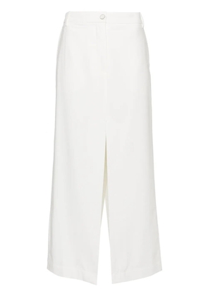 REMAIN front-slit pencil maxi skirt - White