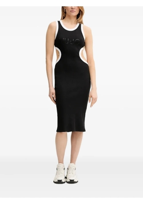 LIU JO cut-out ribbed midi dress - Black