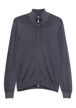 Barba high-neck zip-up sweater - Grey
