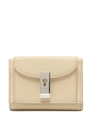 Bally Lock Me grained-leather wallet - Neutrals