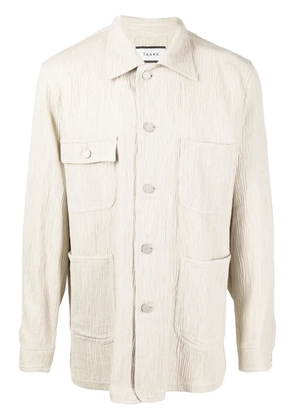 Taakk textured-effect shirt jacket - Neutrals