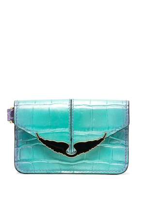 Zadig&Voltaire Borderline logo-plaque leather wallet - Blue