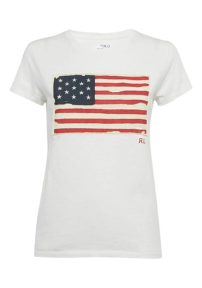 Polo Ralph Lauren flag applique T-shirt - White
