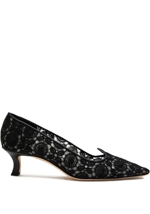 Manolo Blahnik 50mm Euridi lace pumps - Black