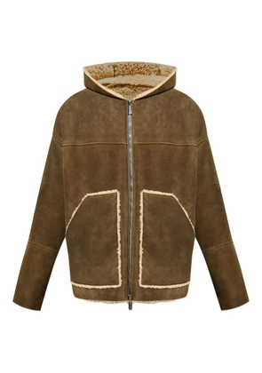 DSQUARED2 hooded shearling jacket - Brown