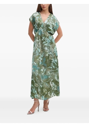 Sandro Ferrone floral-print midi dress - Green