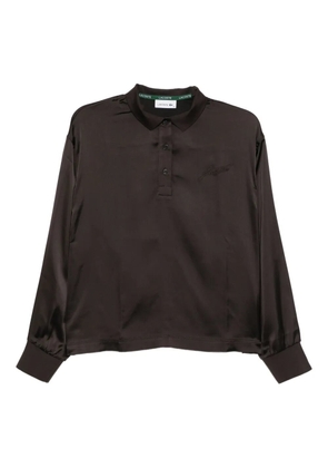 Lacoste embroidered-logo polo top - Brown