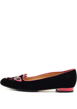 Charlotte Olympia x Barbie Kitty ballet flats - Black